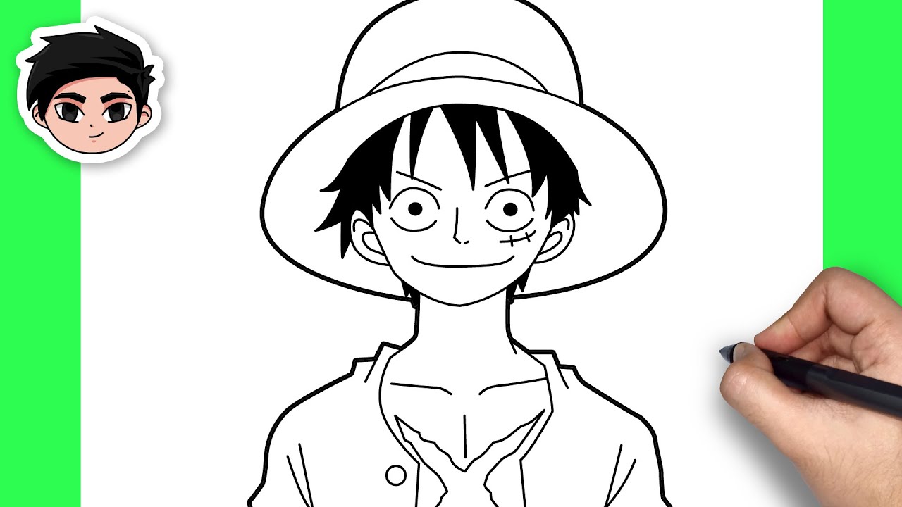 Line art Monkey D Luffy Drawing manga transparent background PNG clipart   HiClipart