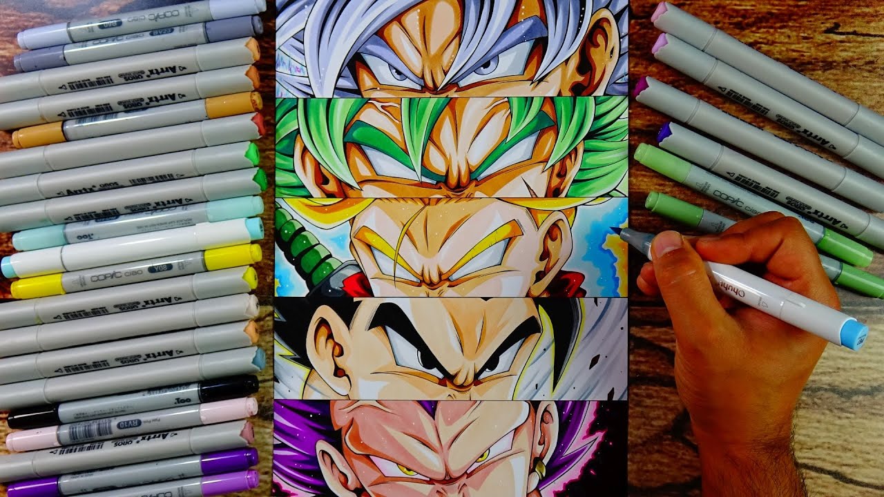 Son Goku Super Saiyan Drawing Timelapse, Dragon Ball Z