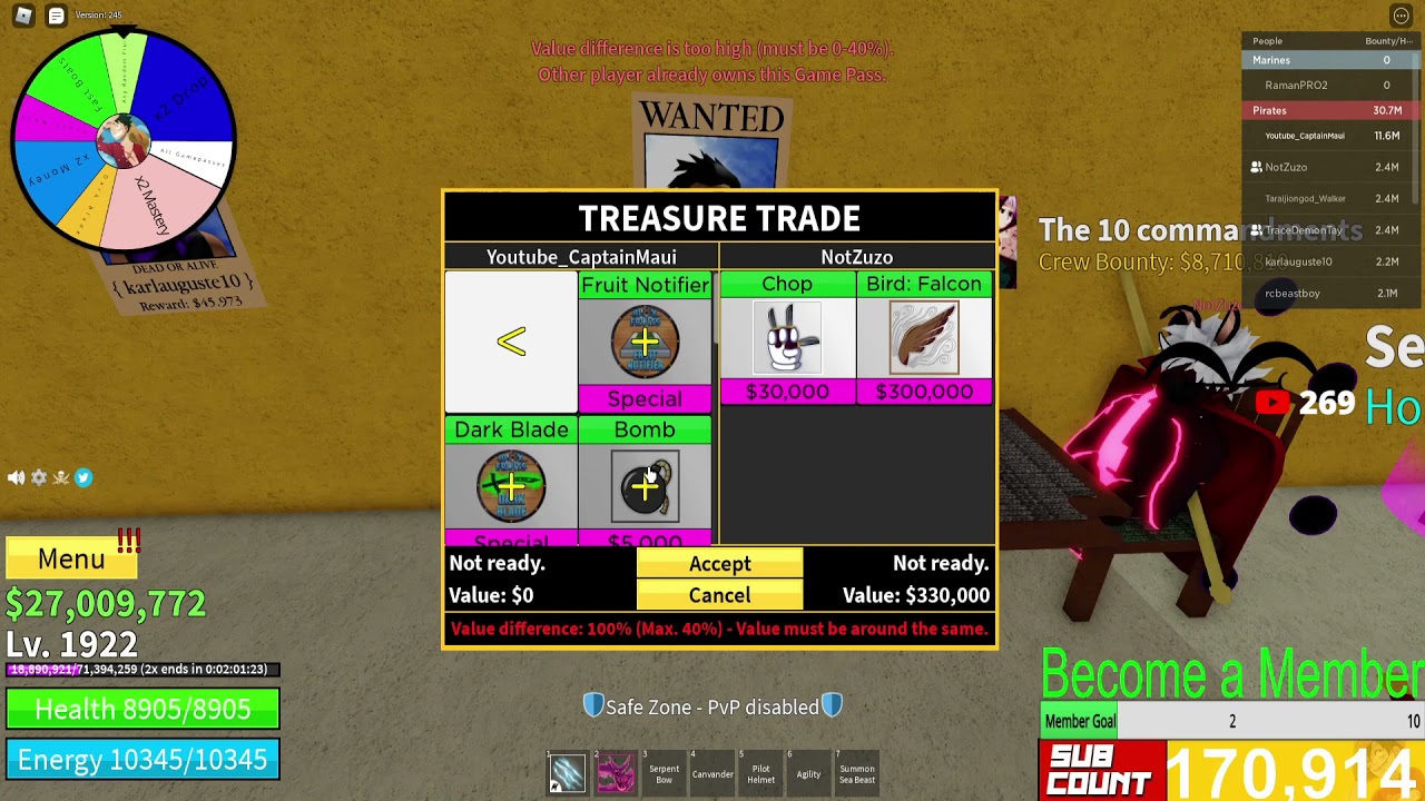 Kitsune, Trade Roblox Blox Fruits Items