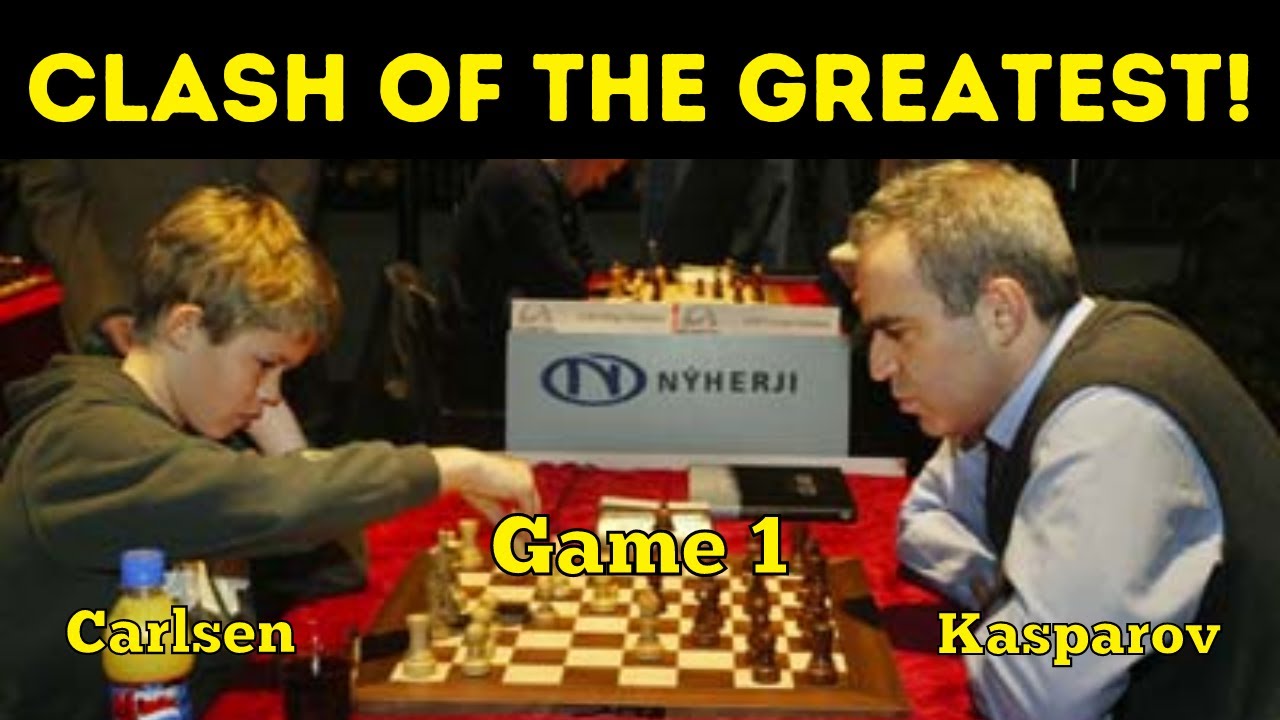 Patayo tayo lang!13 yrs old Magnus vs World no.1! Clash Of The Greatest!  Carlsen vs Kasparov #1 - BiliBili