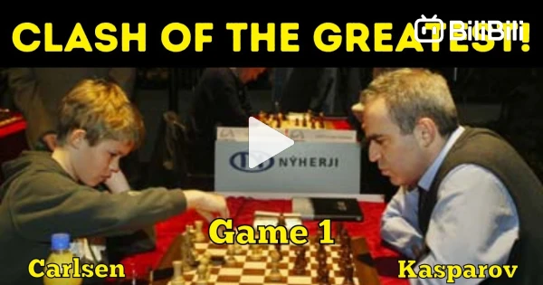 Patayo tayo lang!13 yrs old Magnus vs World no.1! Clash Of The Greatest!  Carlsen vs Kasparov #1 - BiliBili