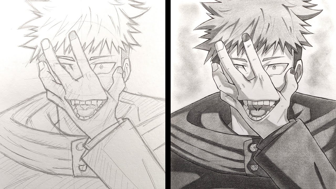 Itadori Yuji & Ryomen Sukuna  Naruto sketch drawing, Best anime drawings,  Anime drawings tutorials