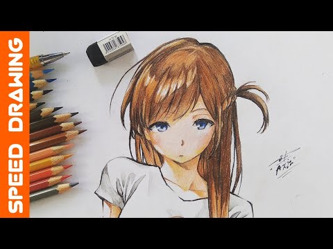 Chizuru Ichinose  speed drawing from  Kanojo Okarishimasu