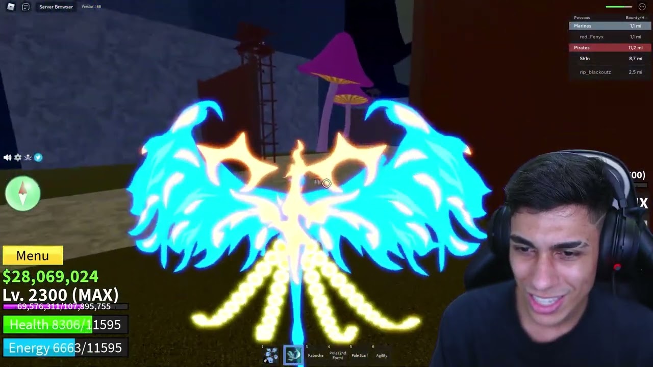 Roblox blox fruit full awakin phoenix BOSS PVP