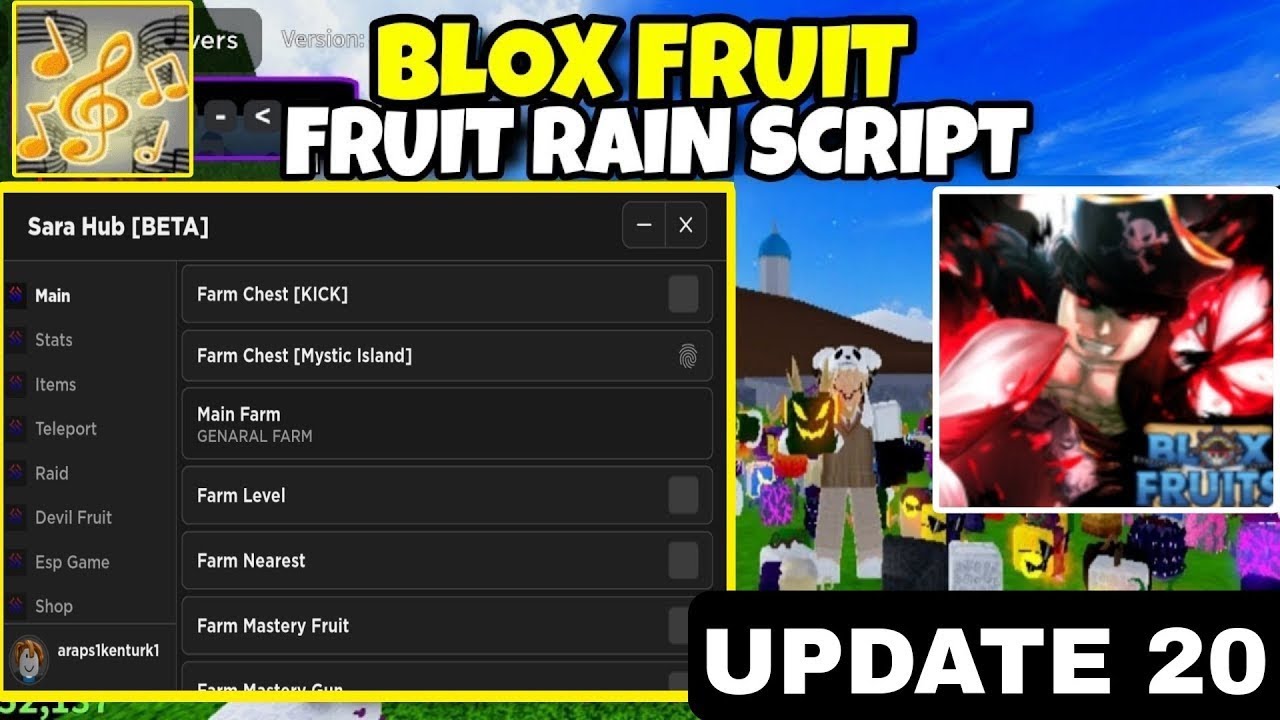 👻NEW] Roblox Blox Fruits Script Hack Mtriet Hub, Auto Bone Farm, Devil  Fruit Hack