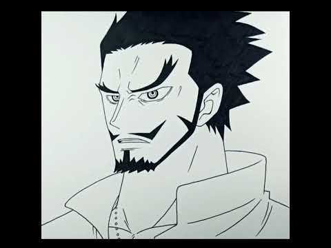 Dracule Mihawk  One piece drawing, Easy drawings, Drawings