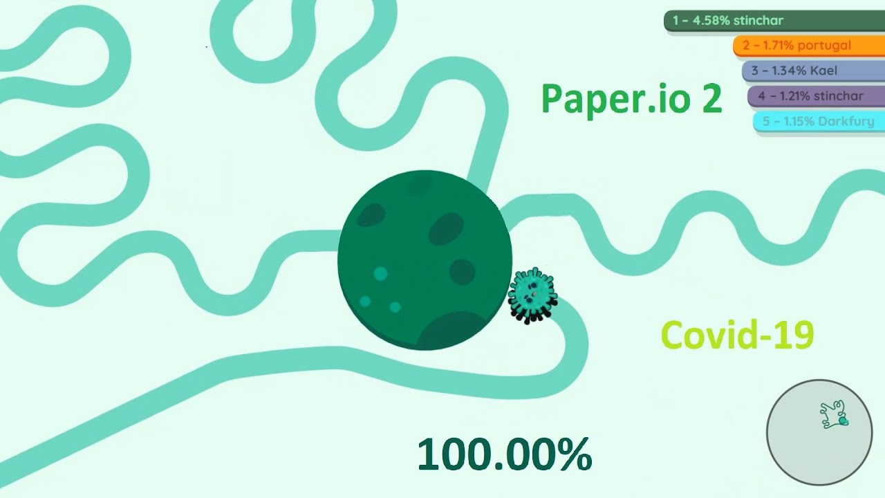 Paper.io 2 World Map Control: 100.00% New 