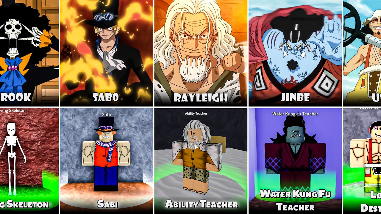 All One Piece Characters In Blox Fruits [NPCs Version] 