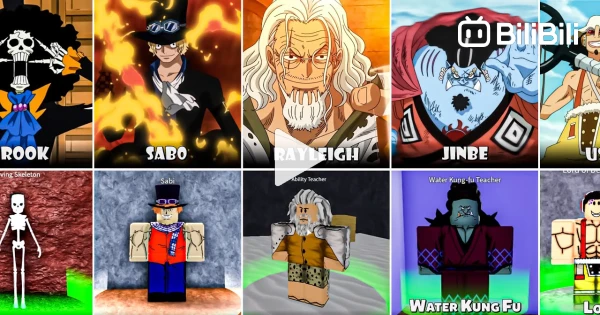 One Piece Characters in Blox Fruits
