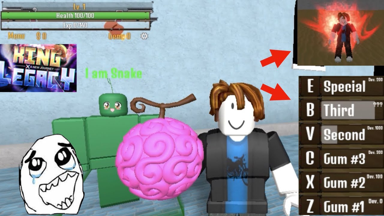 Noob to Max Level Using Dragon Fruit In King Legacy (Roblox) 