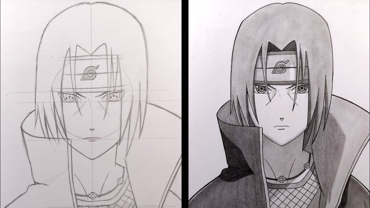 Uchiha Itachi Drawing Tutorial - How to draw Uchiha Itachi step by