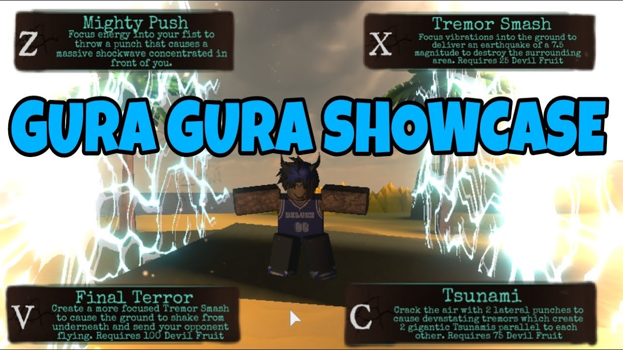 showcase GURA GURA NO MI roblox blox fruits 