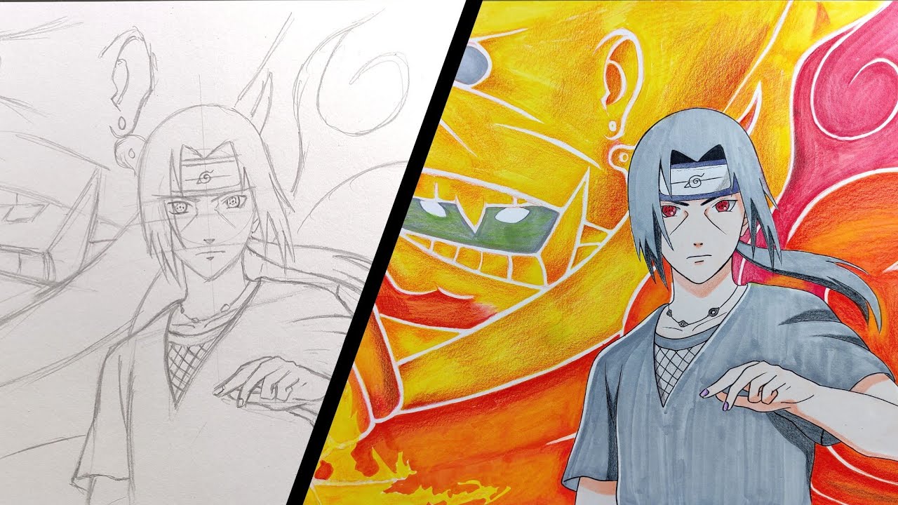 How To Draw Itachi Uchiha For Beginners! Easy Tutorial! 