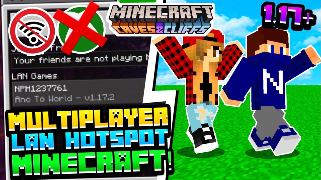 COMO JOGAR MINECRAFT MULTIPLAYER OFFLINE POCKET EDITION SEM NENHUM  APLICATIVO (WIFI + HOTSPOT) 2021 