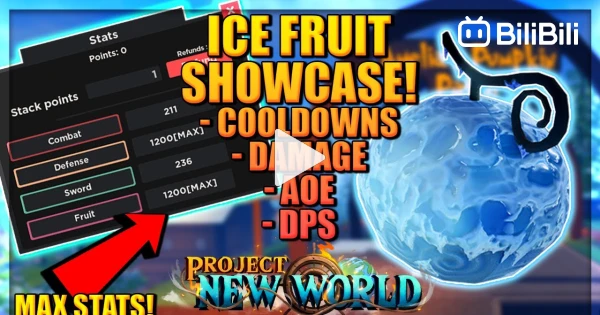 Electric Fruit and Golden Staff Full Showcase with Max Stats in Project New  World - BiliBili