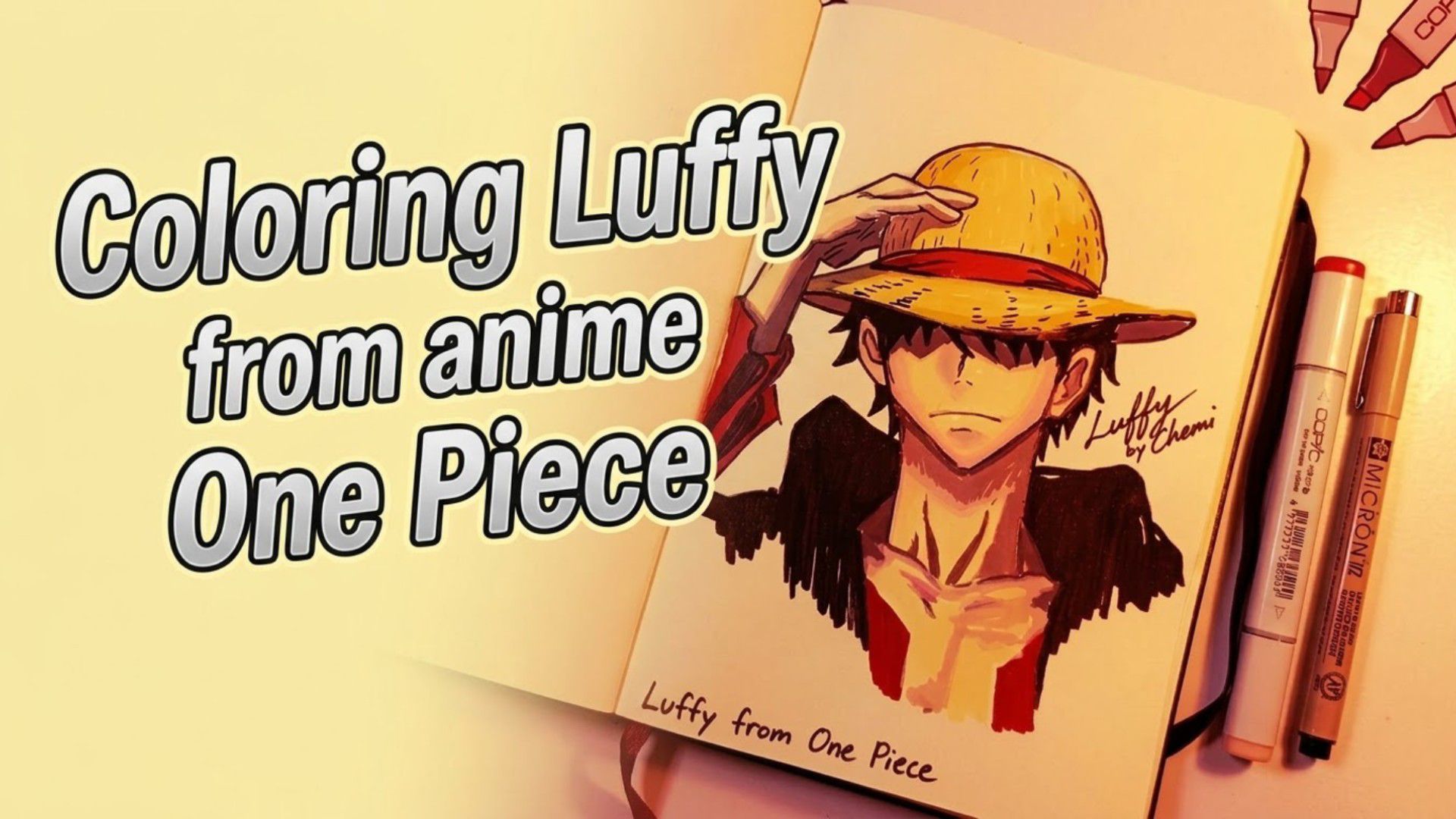 Coloring Monkey d Luffy from anime One piece 🌊 - BiliBili