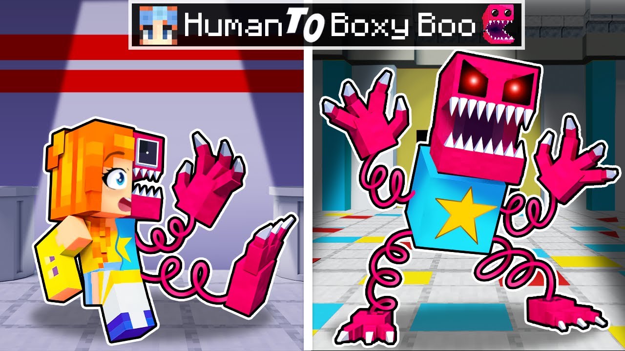 From BOXY BOO to Human in Minecraft! 