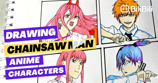 DRAWING CHAINSAW MAN ANIME CHARACTERS