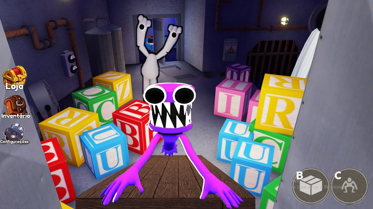 O MONSTRO ROXO DO RAINBOW FRIENDS FOI REVELADO A FORMA VERDADEIRA - Roblox  