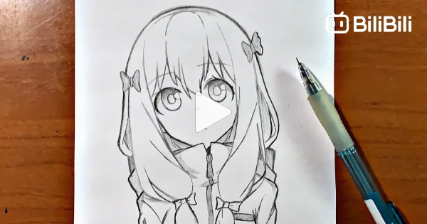 Easy anime sketch  how to draw cute drawing easy step-by-step 