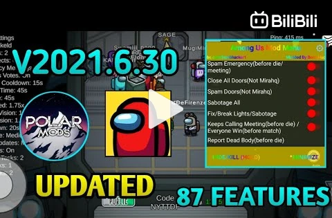 Among Us Mod Menu V2021.6.30 With 89 Features Updated!!! MEGA MOD LATEST  APK!!! NO CRASH - BiliBili