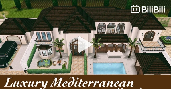 BLOXBURG HOUSE BUILD MANSION, BEAUTIFUL MEDITERRANEAN MANSION, READ  DESCRIPTION