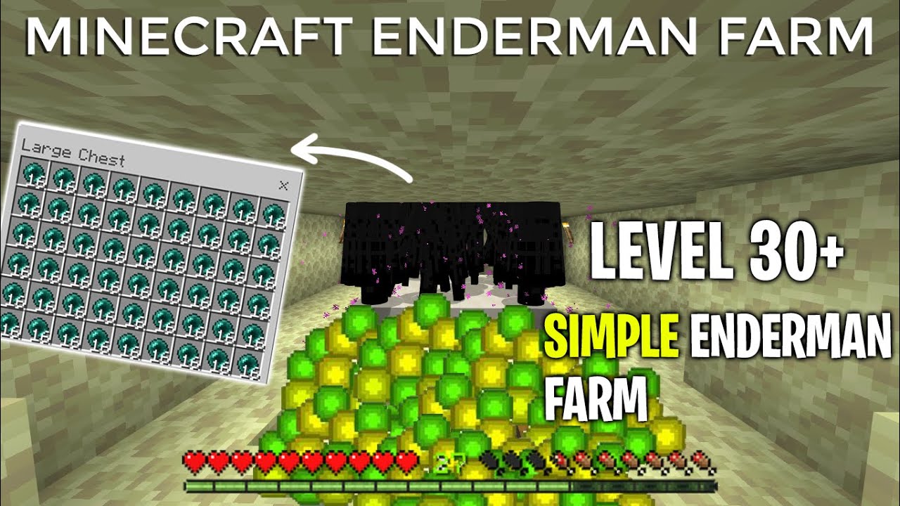 Simple Enderman XP farm 1.17 Minecraft Bedrock/Pocket Edition