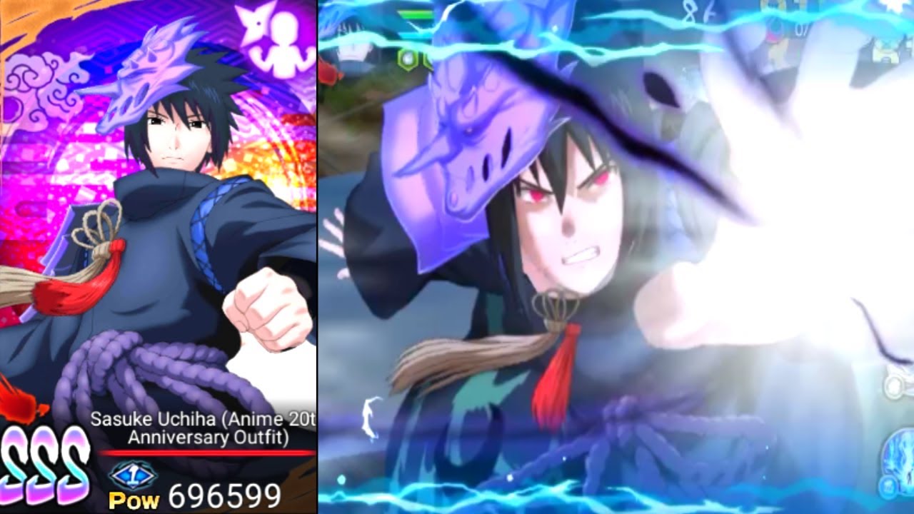 Sasuke Uchiha (Anime 20th Anniversary Outfit) Gameplay Video!], Sasuke  Uchiha, anime