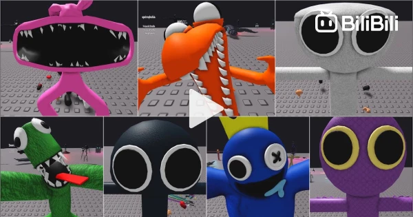 Rainbow Friends Roblox Monsters - ORANGE Jumpscare - What? Did