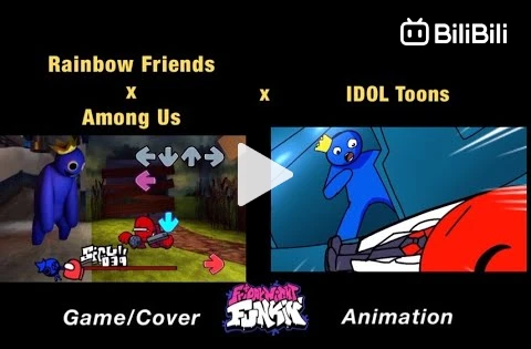 Friday Night Funkin: Raibow Friends 2D vs 3D (Red, Pink, Yellow Join) 