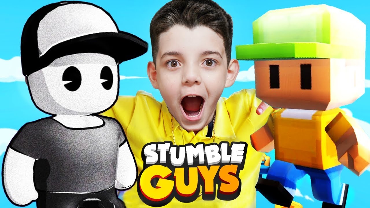 JOGUEI NA PRIMEIRA VERSÃO DO STUMBLE GUYS!!! Estava tudo diferente