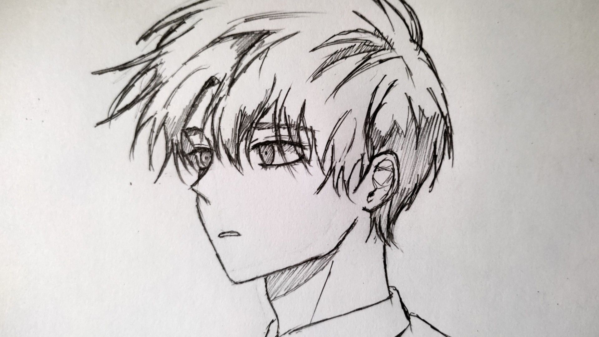 Anime boy pencil sketch by hbecca16 on DeviantArt