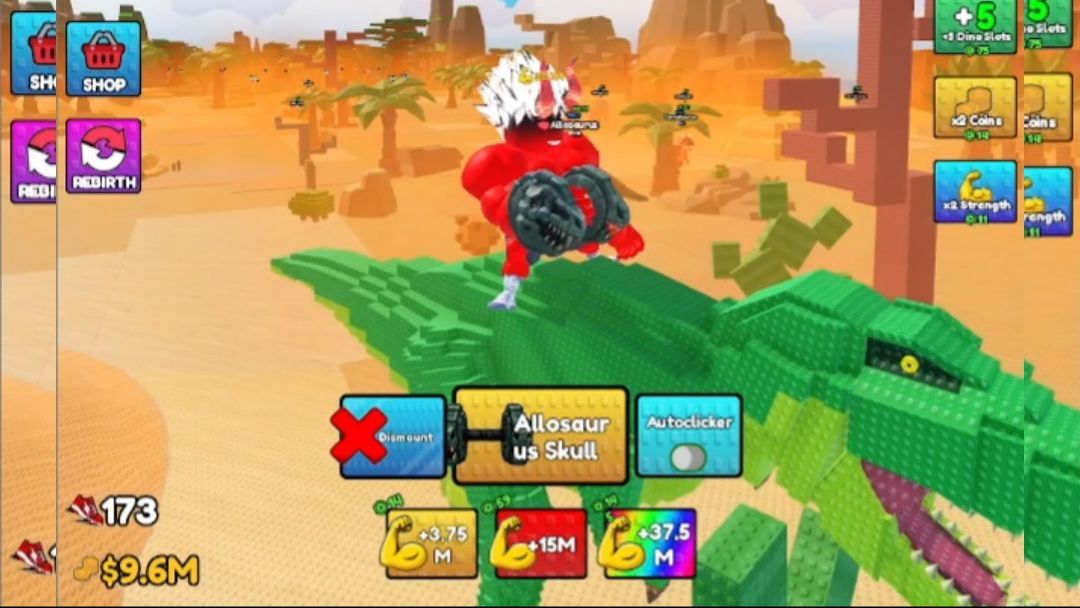 +1 Muscle vs Dinos #ROBLOX - BiliBili