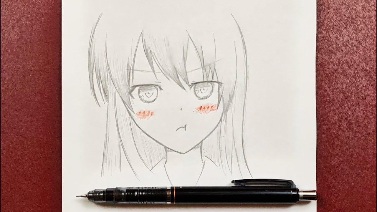 Hand Drawing a Cute Girl Anime Style Sketch with Alcohol Based Sketch  Drawing Markers Stock Photo - Image of education, paper: 209951638
