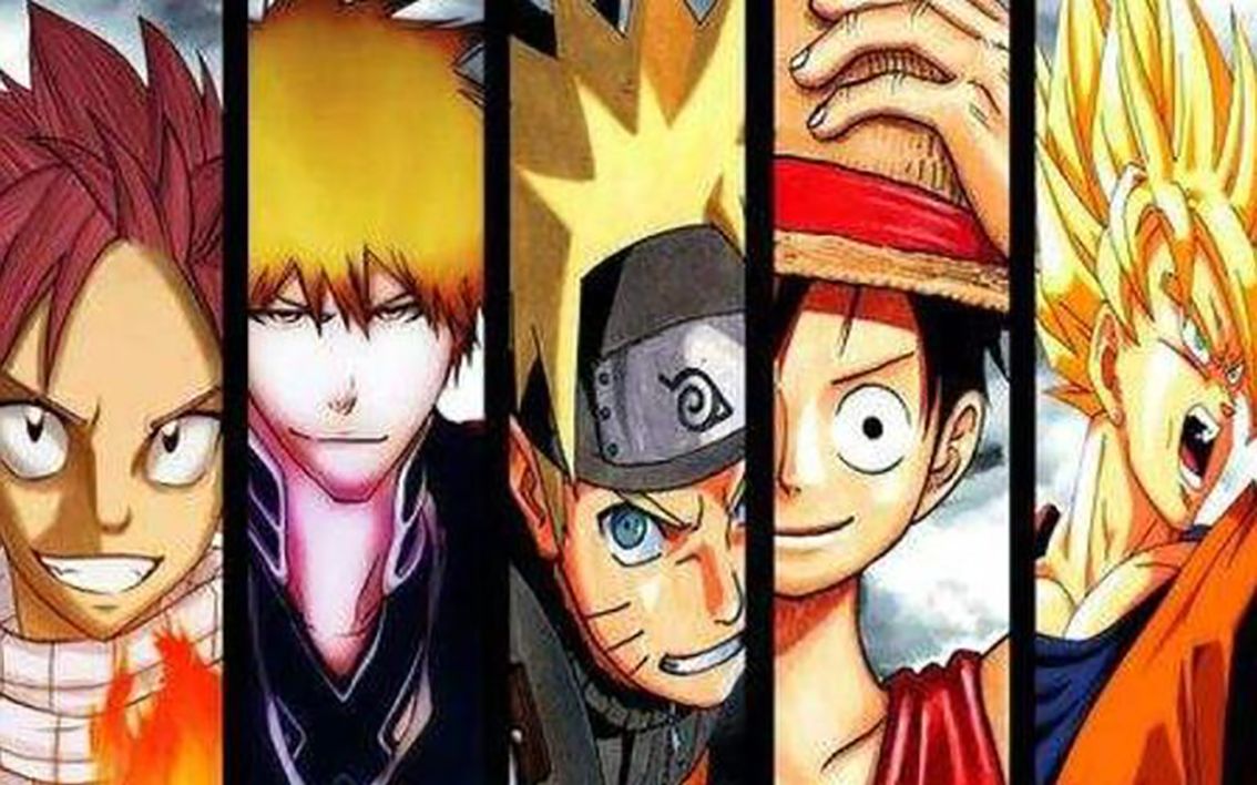 one piece x fairy tail x naruto x bleach x dragon ball