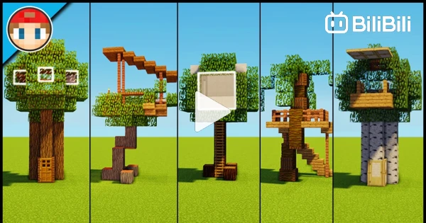 minecraft tree house designs