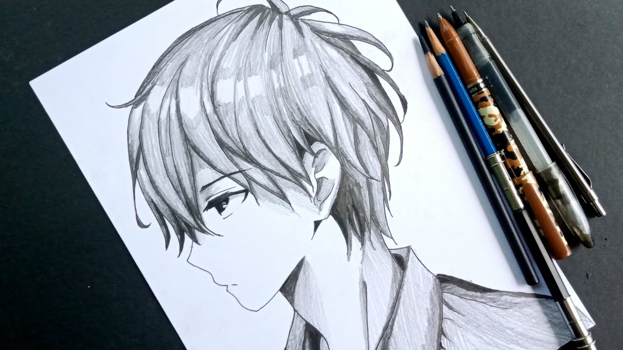 Step 8 Side View Male Anime Face Drawing Tutorial  Anime face drawing Side  face drawing Drawing tutorial face