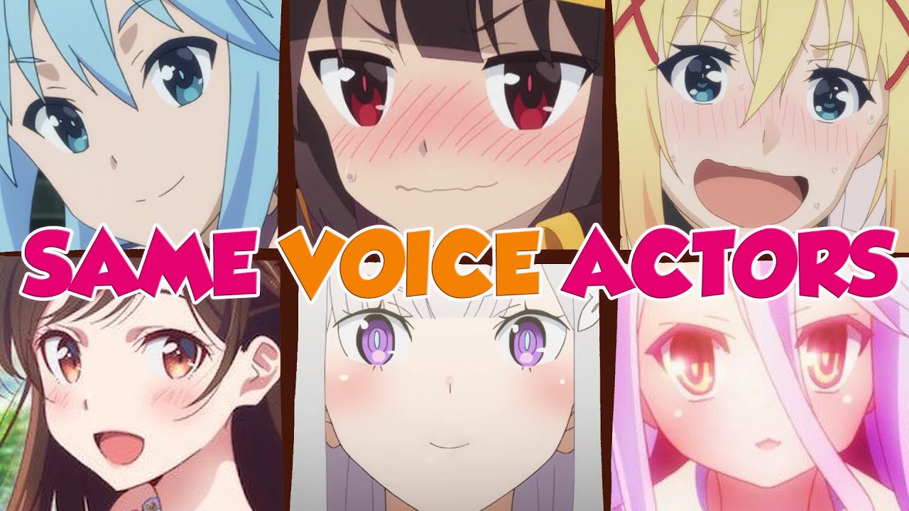 KonoSuba Voice Actors & Same Voice in Anime Characters Roles