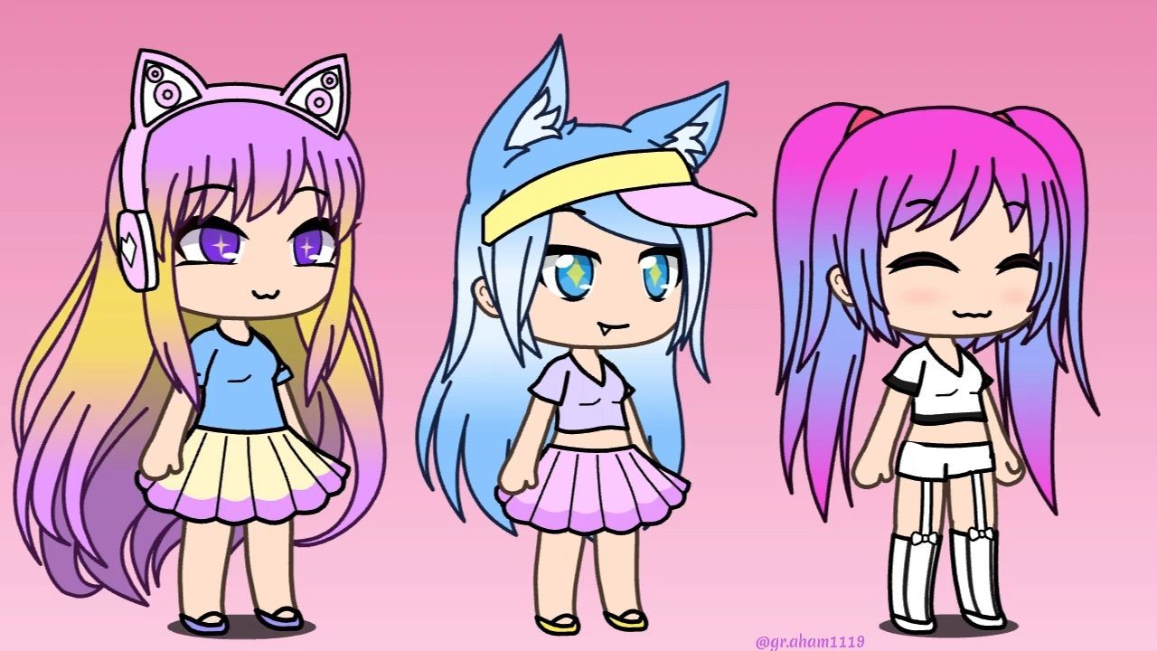 3 Cute and Beautiful Gacha Life Girl OCs! ❤️❤️❤️ - BiliBili