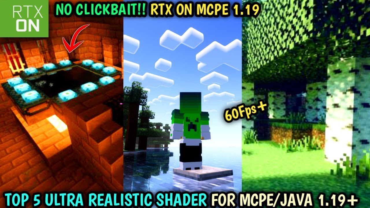 5 RTX Shaders For MCPE 1.19! - Minecraft Bedrock Edition 