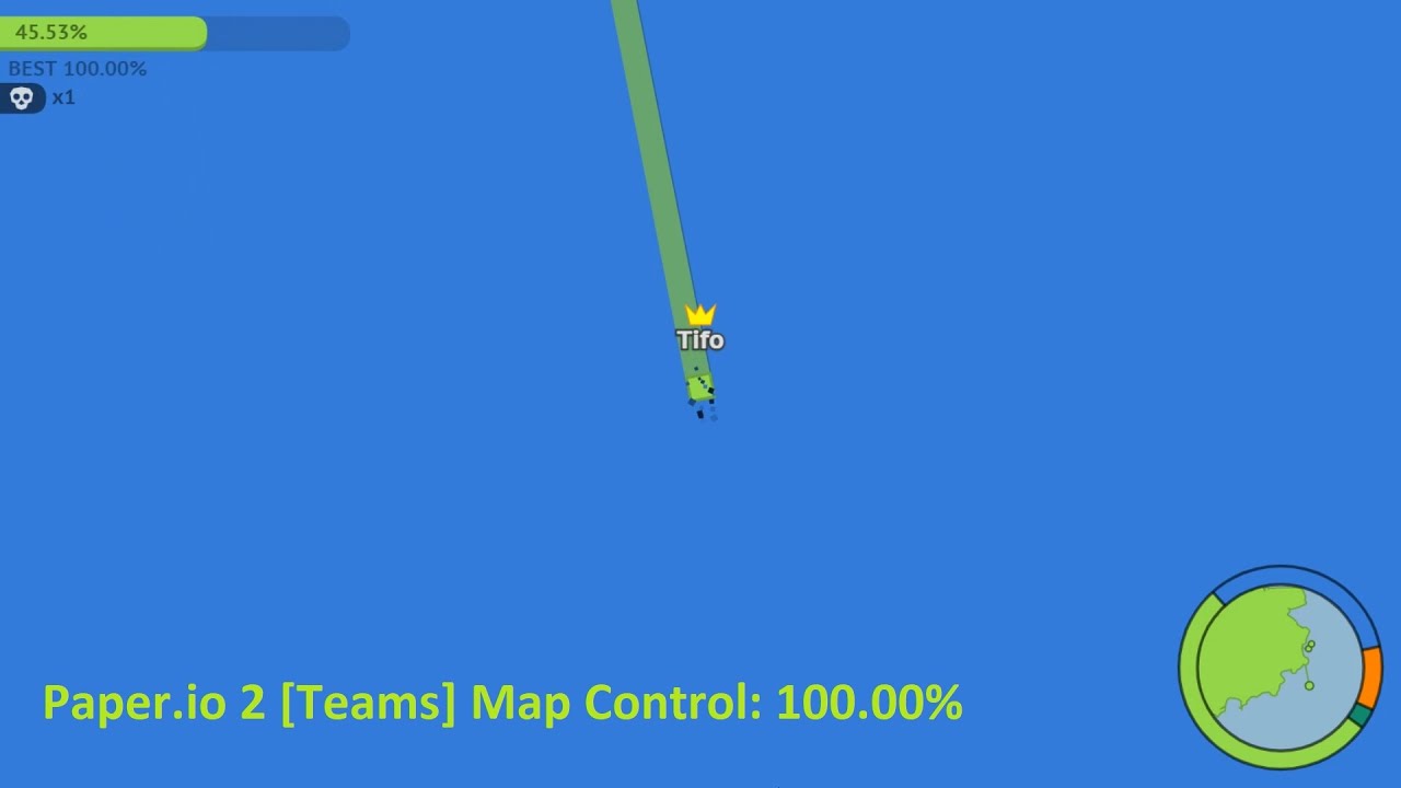 Paper.io 2 Map Control: 100.00% [Teams] 