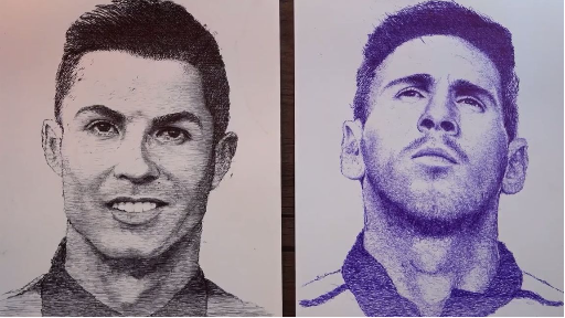 Drawing of Sketch Easy Cristiano Ronaldo | how to Draw Cr7 Football Player  | ronaldo drawing easy - YouTube