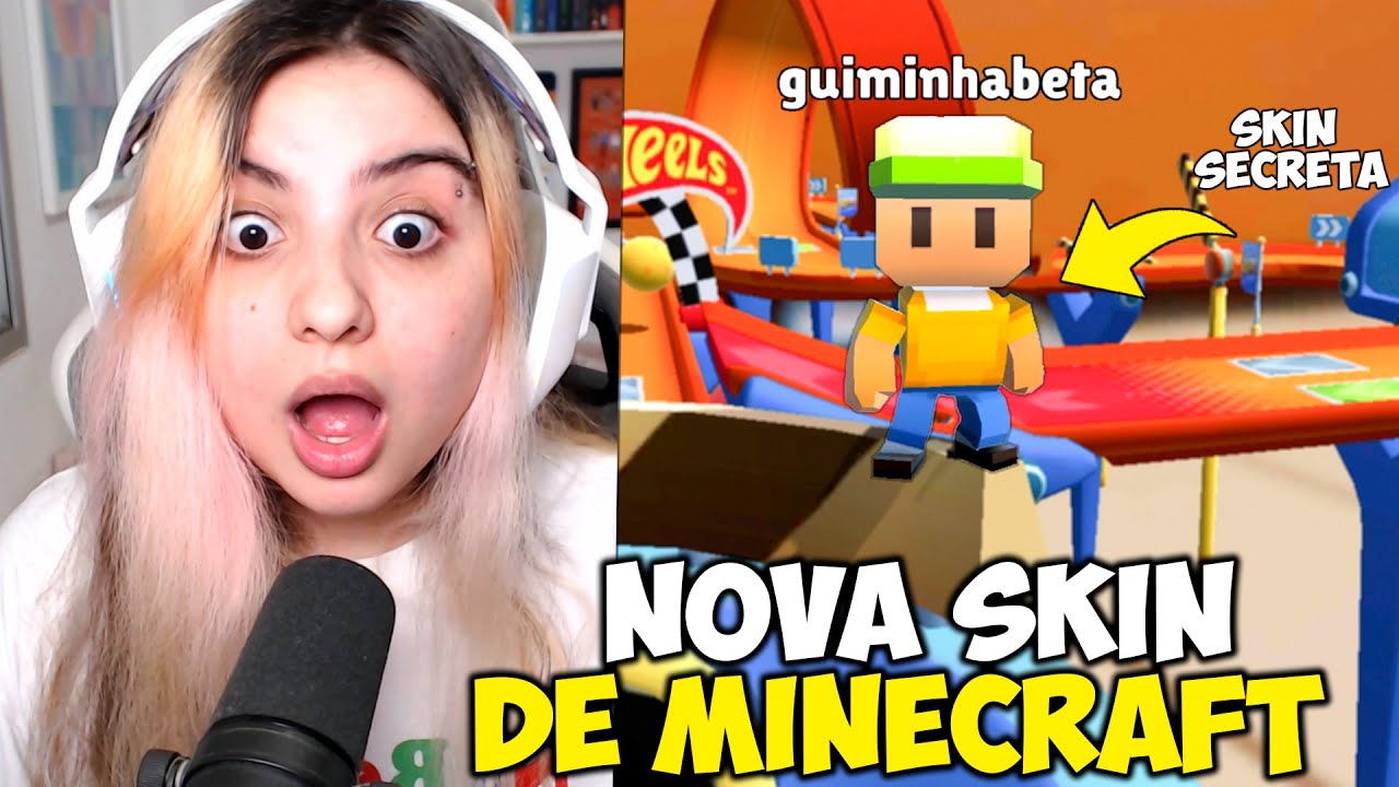 JOGUEI A CORRIDA DO STUMBLE GUYS DENTRO DO MINECRAFT!!