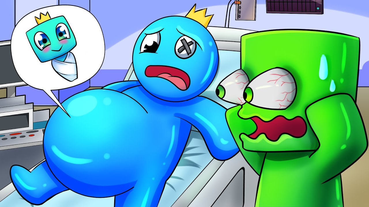 Rainbow Friends Blue Have a Baby, Green Sad Story