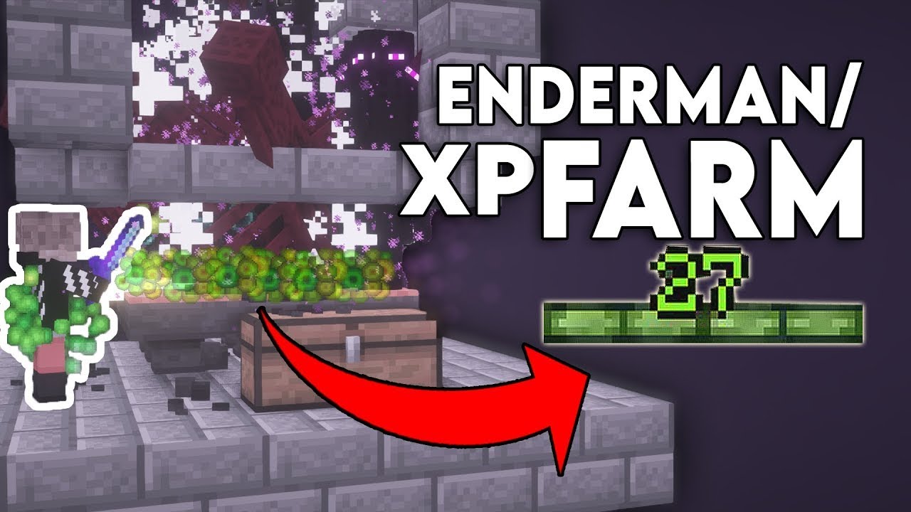 Enderman XP Farm Tutorial in Minecraft Bedrock 1.18 (MCPE/Xbox/PS4