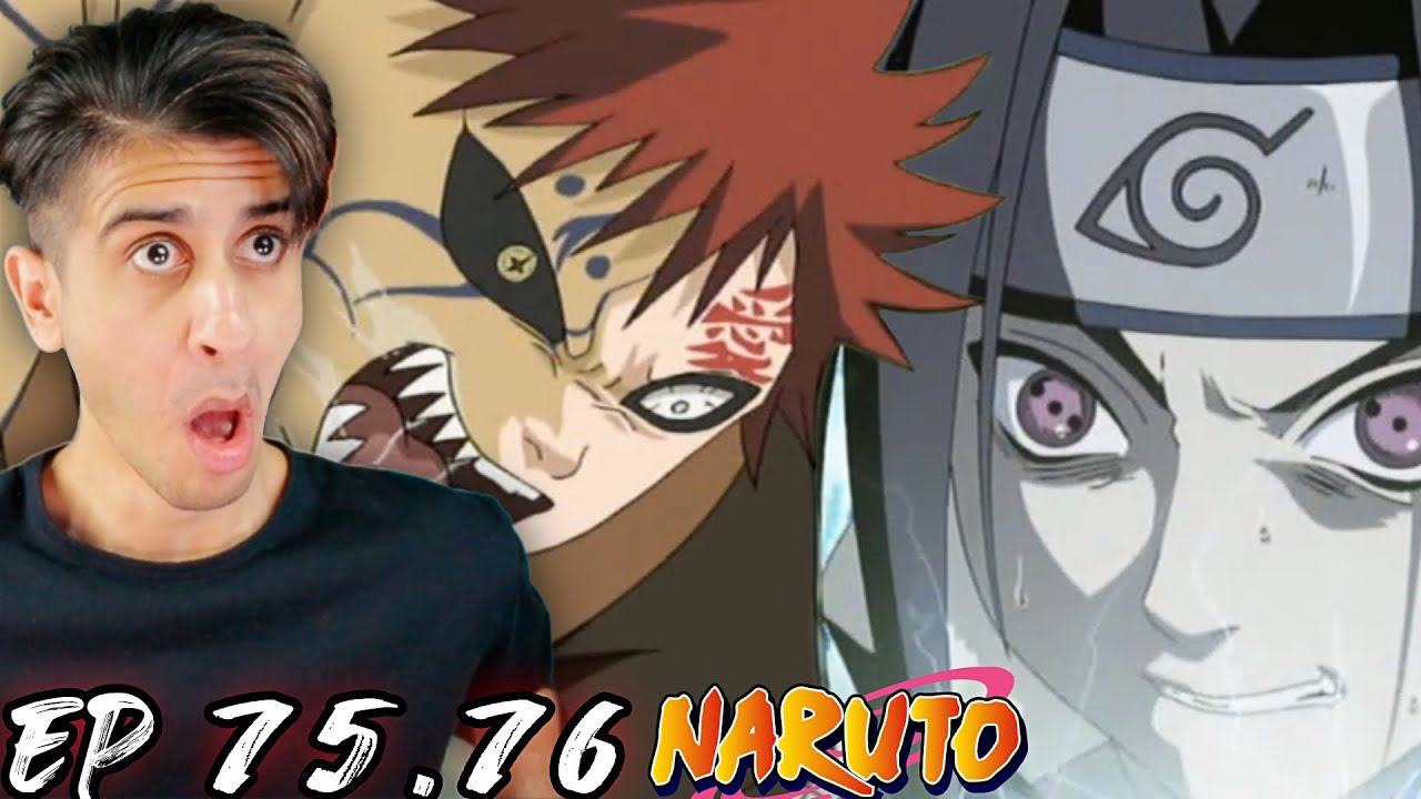 Naruto ep 75 - Naruto Clássico Episódio 75 - Pressionado ao Extremo! Sasuke  vs Gaara 