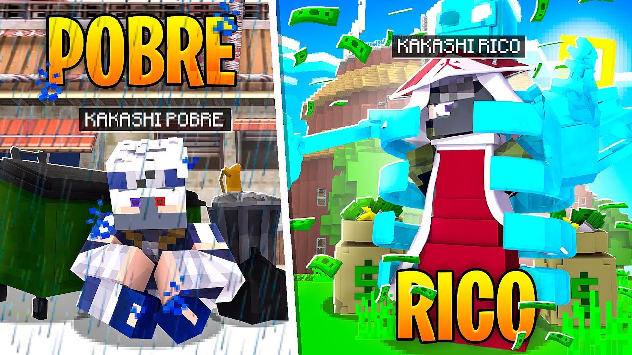 RICO VS POBRE DA KAKASHI no MINECRAFT! ​‹‹ P3DRU ›› - BiliBili