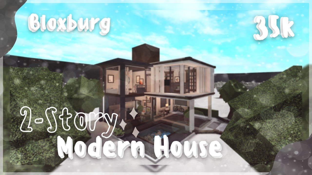 35k MODERN MANSION  bloxburg house build *WITH VOICE* 