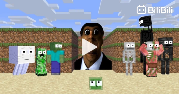 Monster School : OBUNGA & CURSE FACE FRIENDS CHALLENGE - Minecraft  Animation - BiliBili