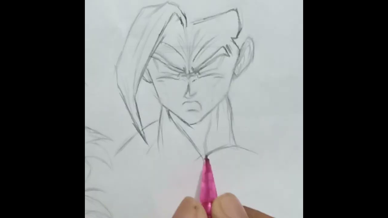 Son Goku Super Saiyan Drawing Timelapse, Dragon Ball Z